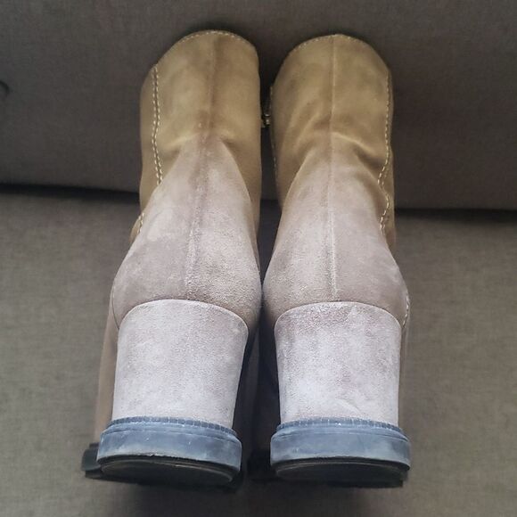 Aquatalia boots women's size 9 suede wedge boots suede neutral zipper vg… - Picture 4 of 16